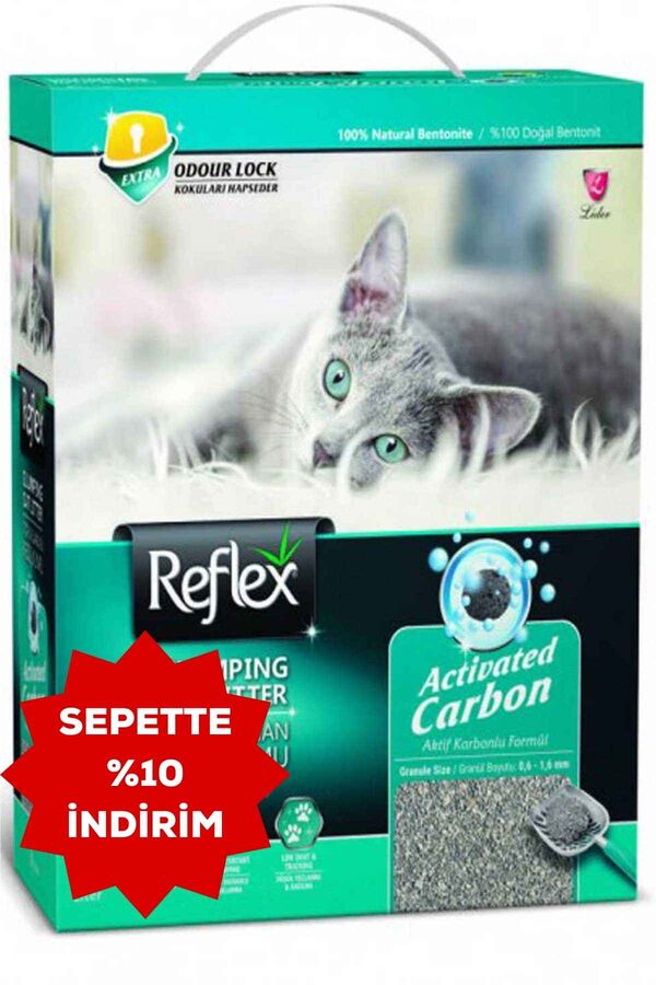 Reflex Box Active Carbon Gri Kedi Kumu 6lt