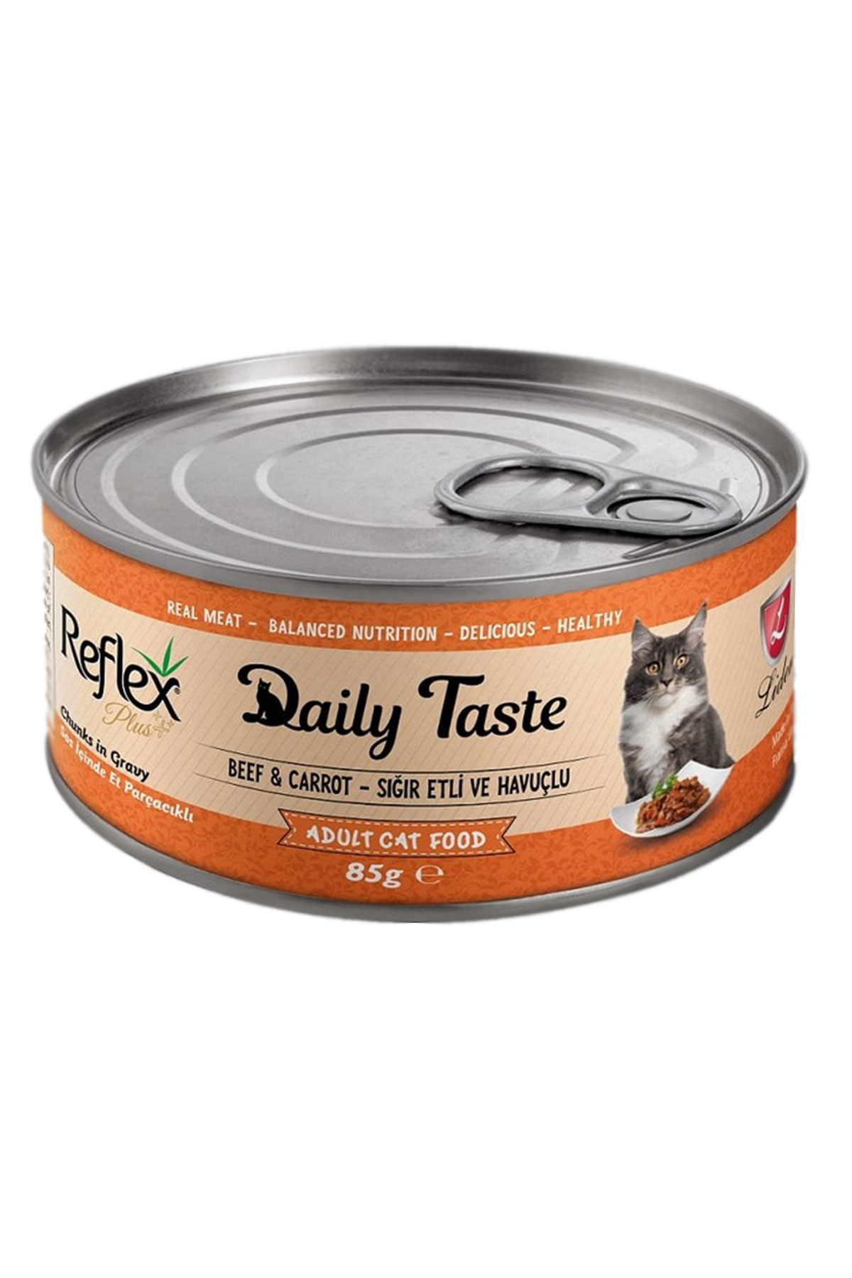 Reflex Daily Taste Soslu Biftek ve Havuçlu Kedi Konservesi 85gr