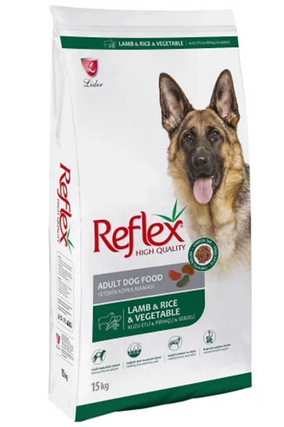 Reflex Kuzu Eti Pirinç ve Sebzeli Yetişkin Köpek Maması 15kg