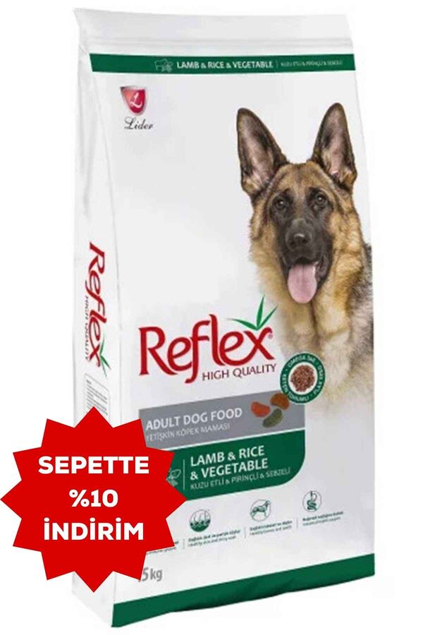 Reflex Kuzu Eti Pirinç ve Sebzeli Yetişkin Köpek Maması 15kg