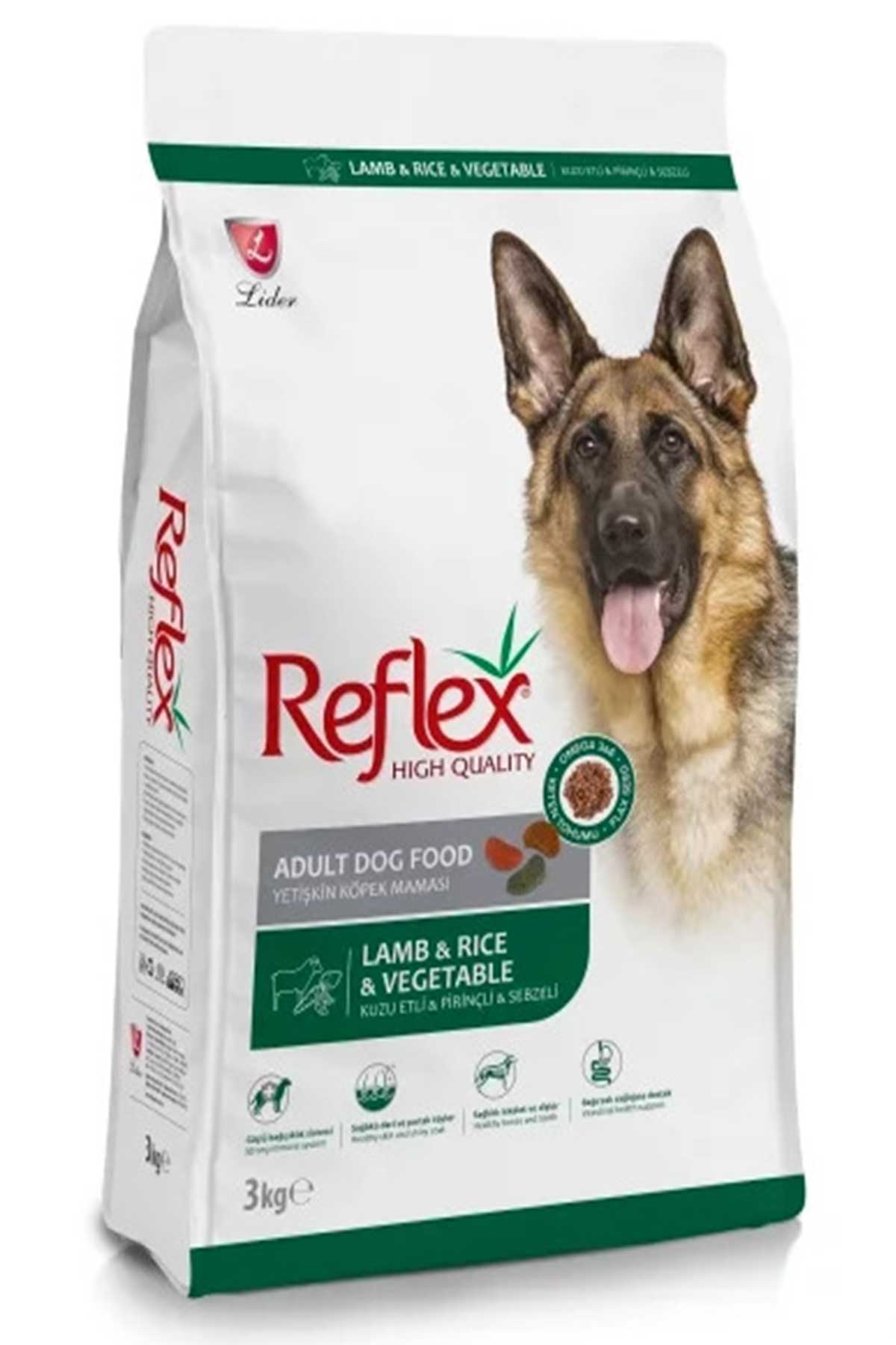 Reflex Kuzu Eti Pirinç ve Sebzeli Yetişkin Köpek Maması 3kg