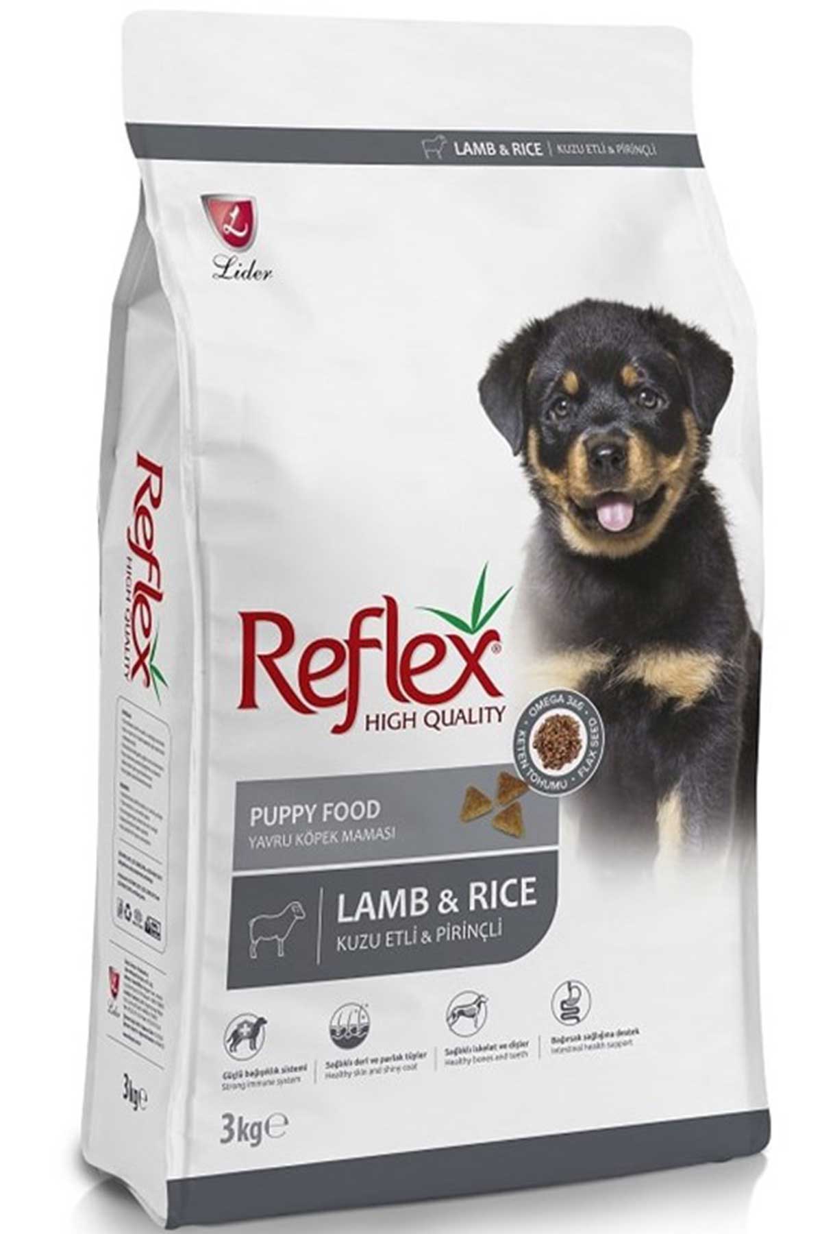 Reflex Puppy Kuzu Eti ve Pirinçli Yavru Köpek Maması 3kg