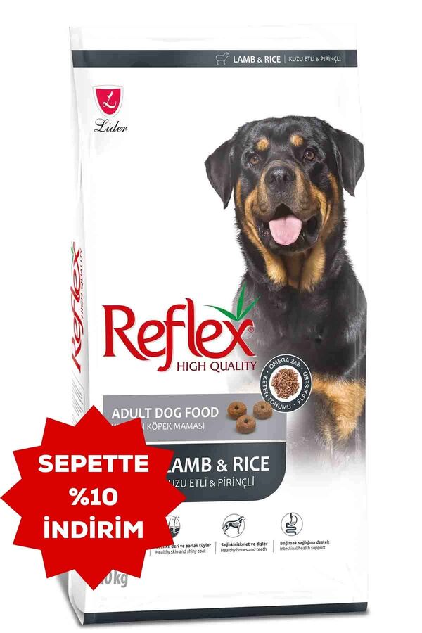 Reflex Kuzu Etli & Pirinçli Yetişkin Köpek Maması 10kg