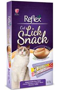 REFLEX - Reflex Lick Snack Kediler İçin Atıştırmalık Sıvı Ödül Maması 6x15gr