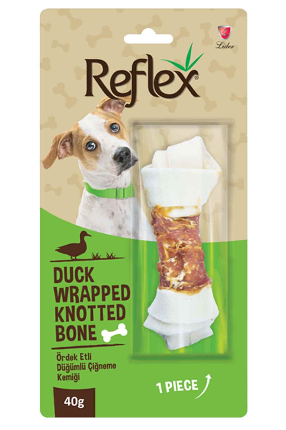 Reflex Ördek Eti Sargılı Düğümlü Köpek Ödül Kemiği 40gr