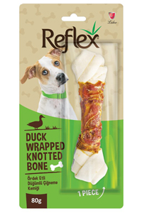 REFLEX - Reflex Ördek Etli Düğümlü Köpek Çiğneme Kemiği 80 Gr