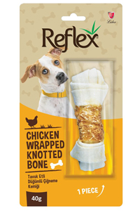 REFLEX - Reflex Tavuk Düğümlü Köpek Ödül Kemiği 40gr