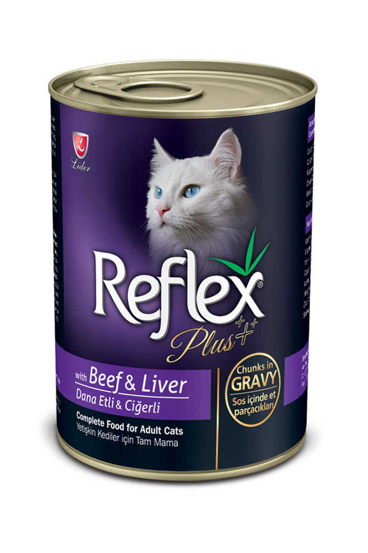Reflex Plus Dana Eti ve Ciğerli Yetişkin Kedi Konservesi 400gr