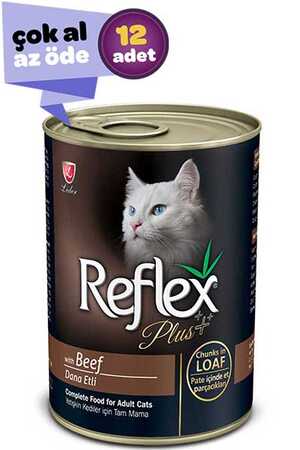 REFLEX - Reflex Plus Dana Etli Yetişkin Kedi Konservesi 12x400gr (12li)