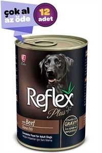 REFLEX - Reflex Plus Dana Etli Yetişkin Köpek Konservesi 12x400gr (12li)