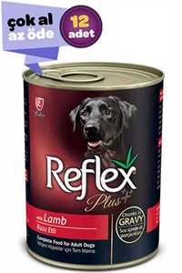 Reflex Plus Gravy Kuzulu Parça Etli Köpek Konservesi 12x400gr (12li)