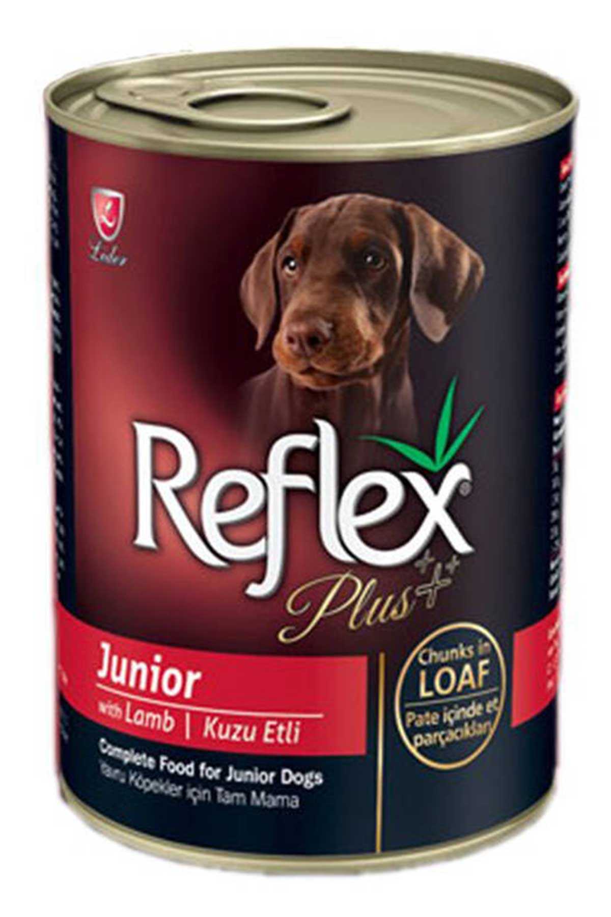 Reflex Plus Junior Kuzulu Parça Etli Yavru Köpek Konservesi 415gr