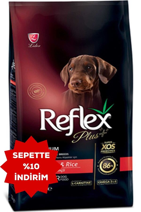 Reflex Plus Kuzu Eti ve Pirinçli Orta ve Büyük Irk Yavru Köpek Maması 15kg