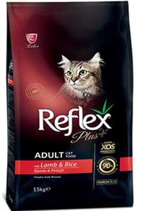 Reflex Plus Kuzu Eti ve Pirinçli Yetişkin Kedi Maması 15kg