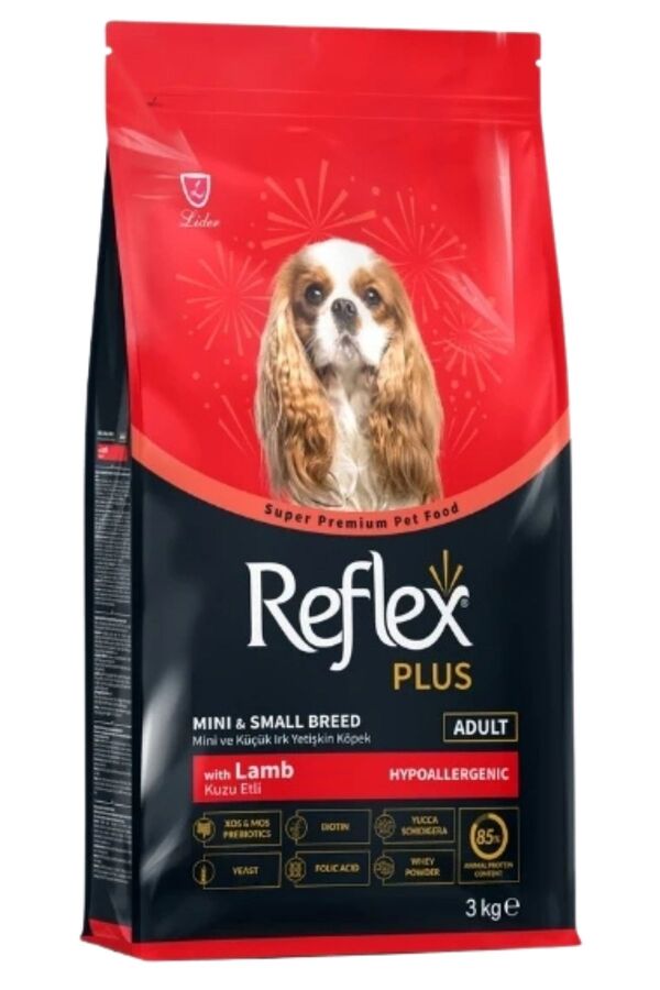 Reflex Plus Kuzu Etli Mini ve Küçük Irk Yetişkin Köpek Maması 3 kg