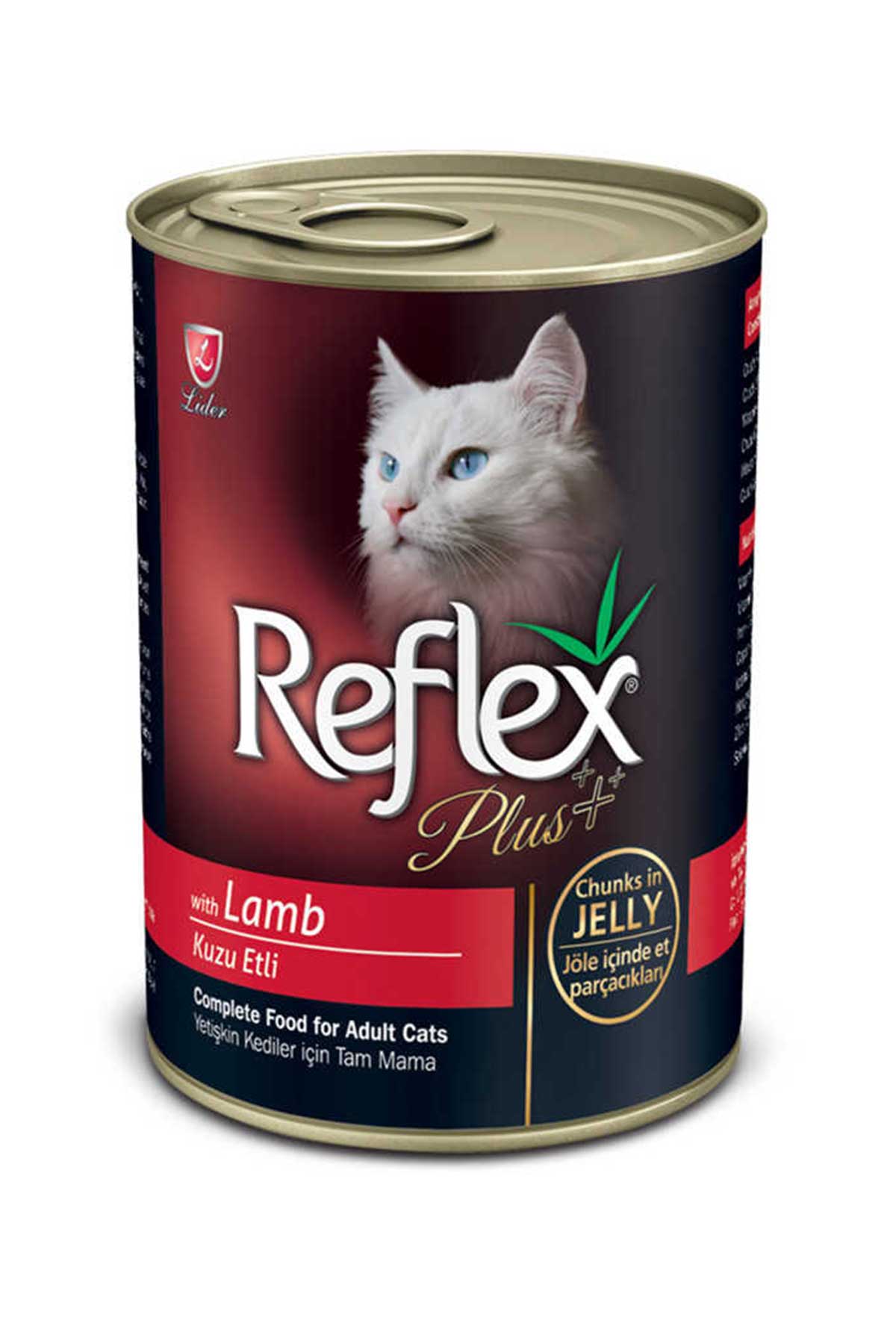 Reflex Plus Kuzu Etli ve Kümes Hayvanlı Yetişkin Kedi Konservesi 415gr