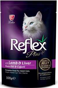 REFLEX - Reflex Plus Kuzu Eti ve Ciğerli Kedi Konservesi 100gr