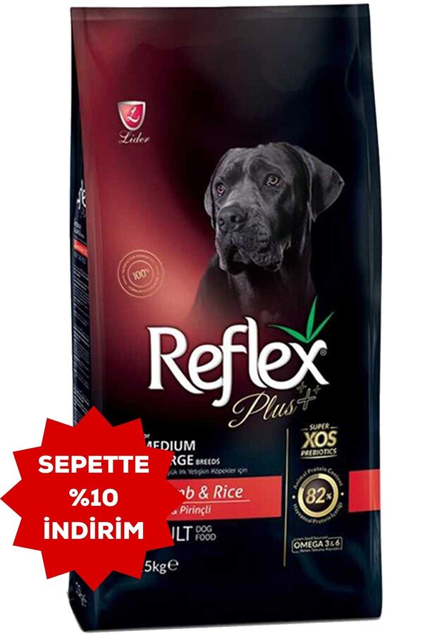 Reflex Plus Orta ve Büyük Irk Kuzu Etli Yetişkin Köpek Maması 15kg