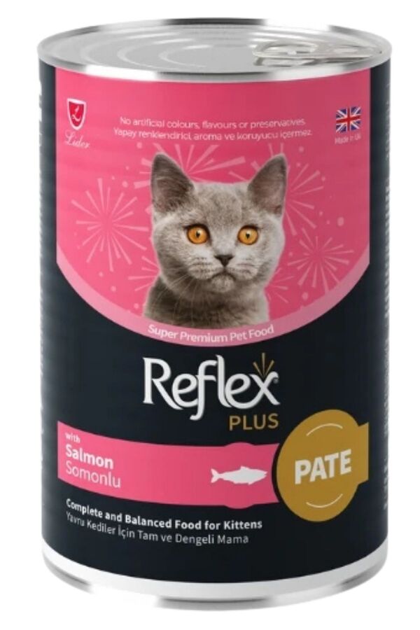 Reflex Plus Pate İçinde Somonlu Yavru Kedi Konservesi 395 gr