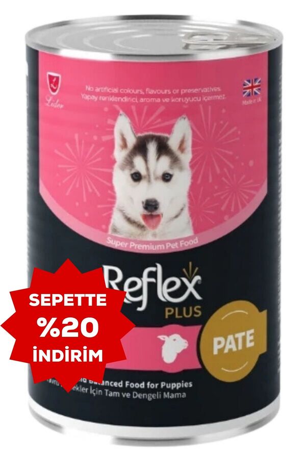 Reflex Plus Pate İçinde Kuzu Etli Yavru Köpek Konservesi 395gr