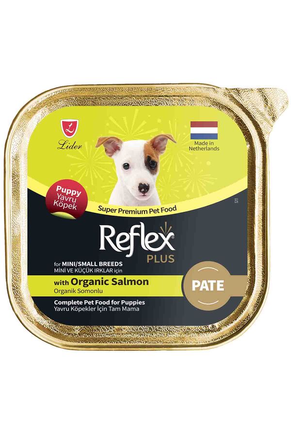 Reflex Plus Pate Organik Somonlu Mini ve Küçük Irklar İçin Yavru Köpek Konservesi 85gr