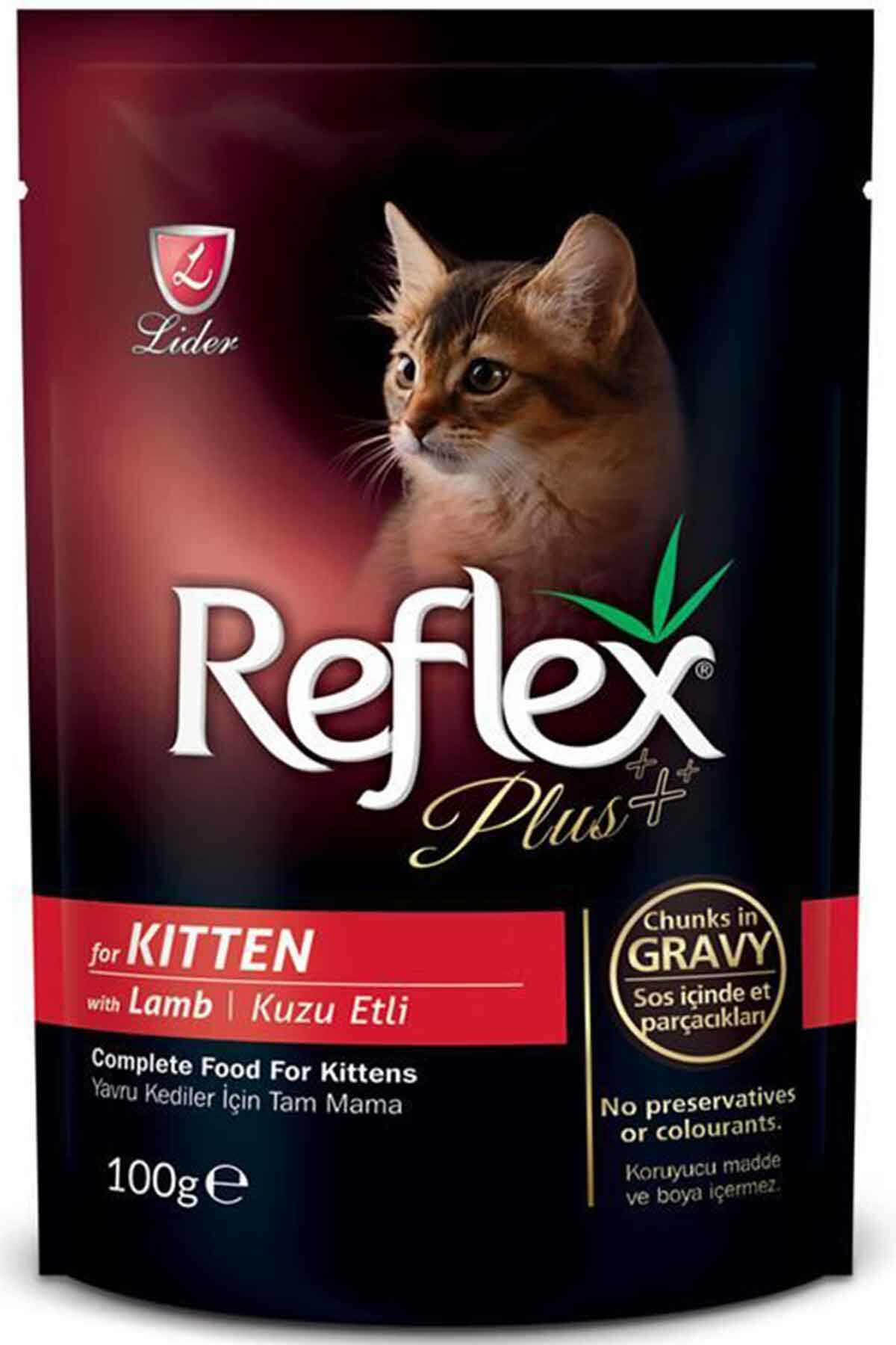 Reflex Plus Kuzu Etli Yavru Kedi Konservesi 100gr