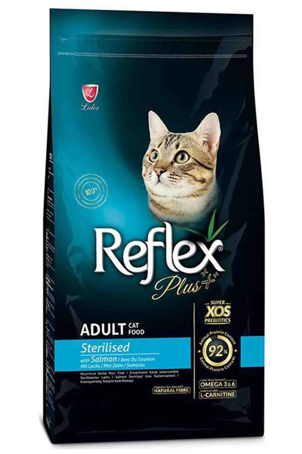Reflex Plus Somonlu Kısırlaştırılmış Kedi Maması 1,5kg +500gr