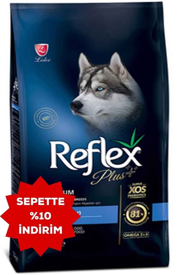 Reflex Plus Somonlu Orta ve Büyük Irk Yetişkin Köpek Maması 15kg