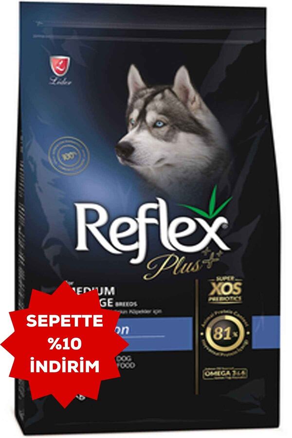 Reflex Plus Somonlu Orta ve Büyük Irk Yetişkin Köpek Maması 3kg