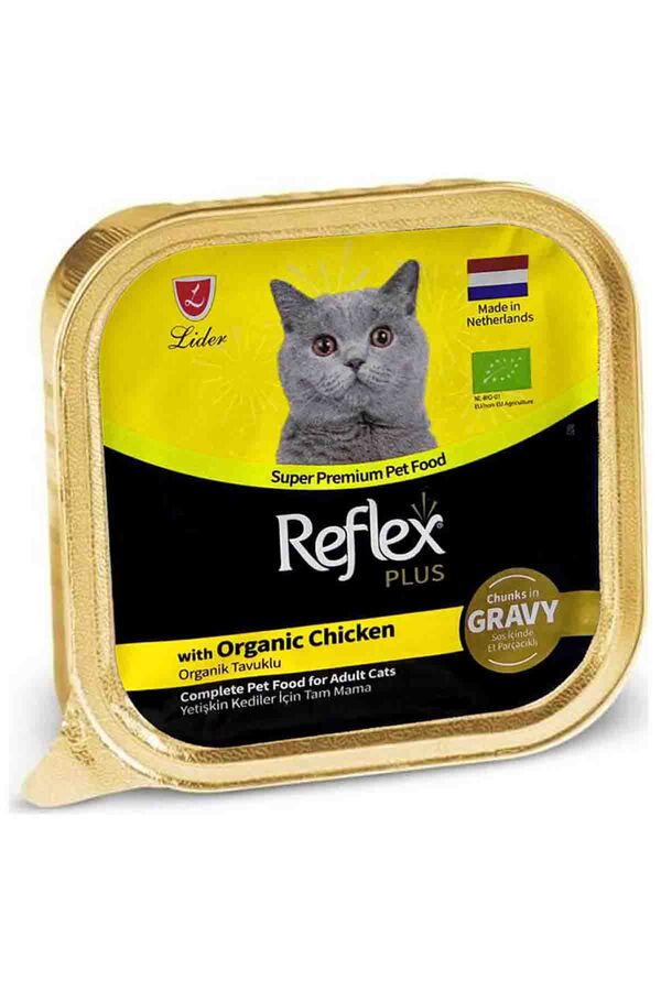 Reflex Plus Organik Tavuklu Yetişkin Kedi Konservesi 85gr