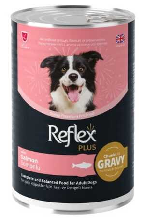 Reflex Plus Sos İçinde Et Parçacıklı Somonlu Yetişkin Köpek Konservesi 400gr - Thumbnail