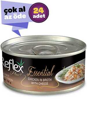 Reflex Plus Tavuk ve Peynirli Kedi Konservesi 24x70gr (24lü)