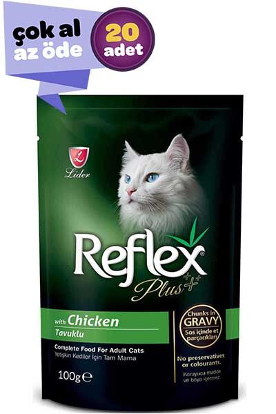 Reflex Plus Tavuklu Kedi Konservesi 20x100gr (20li)