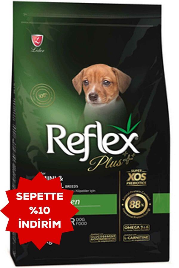 Reflex Plus Tavuklu Mini ve Küçük Irk Yavru Köpek Maması 3kg
