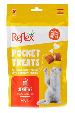 REFLEX - Reflex Pocket Treats Sensitive Yetişkin Kedi Ödül Maması 60gr