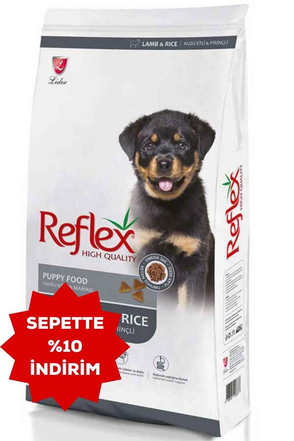Reflex Puppy Kuzu Eti ve Pirinçli Yavru Köpek Maması 15kg