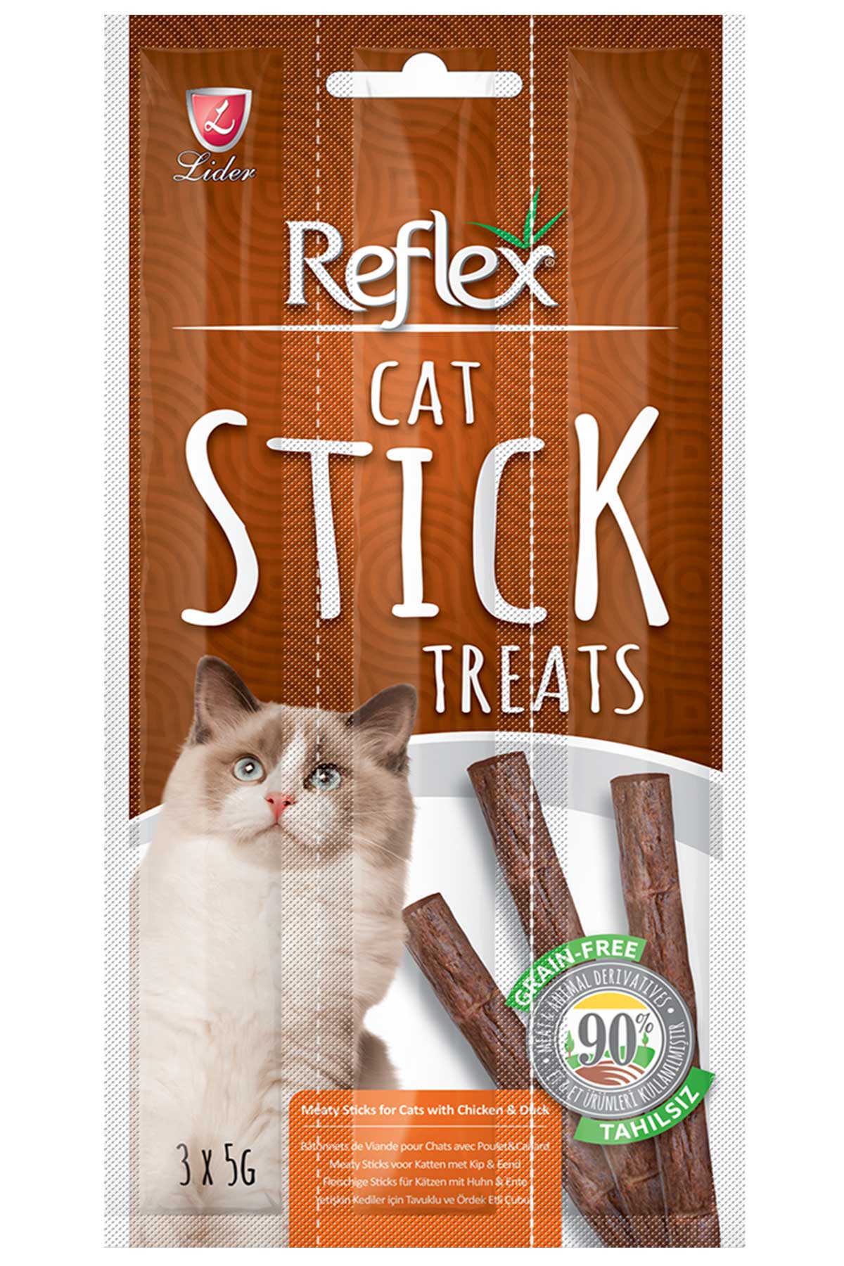 Reflex Stick Tavuk ve Ördekli Kedi Ödül Çubuğu 3x5gr