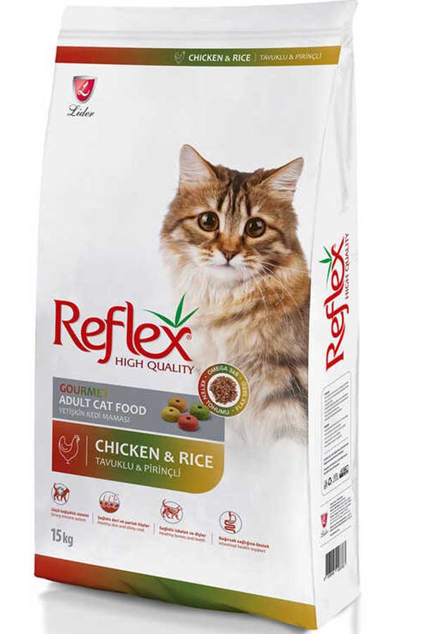 Reflex Tavuklu Renkli Taneli Yetişkin Kedi Maması 15kg