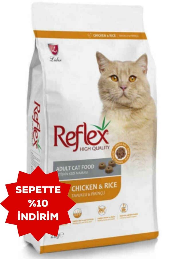 Reflex Tavuklu ve Pirinçli Yetişkin Kedi Maması 2kg