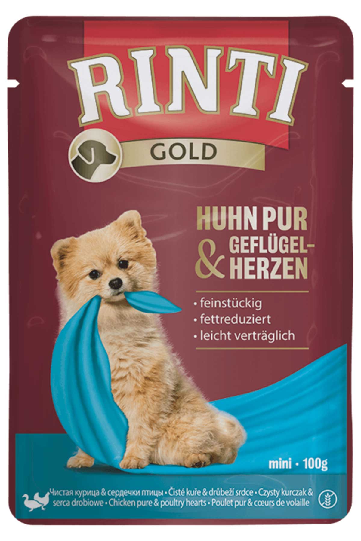 Rinti Gold Tavuk Ve Ördekli Yetişkin Köpek Pouch 100 Gr