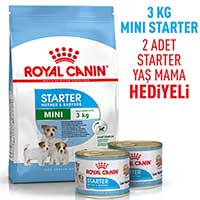 Royal Canin BOX Mini Starter Yavru Köpek Maması 3kg + 2 Adet Royal Canin Starter 195gr Konserve HEDİYE!