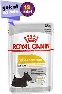 ROYAL CANIN - Royal Canin Dermacomfort Hassas Derili Yetişkin Köpek Konservesi 12x85gr (12li)