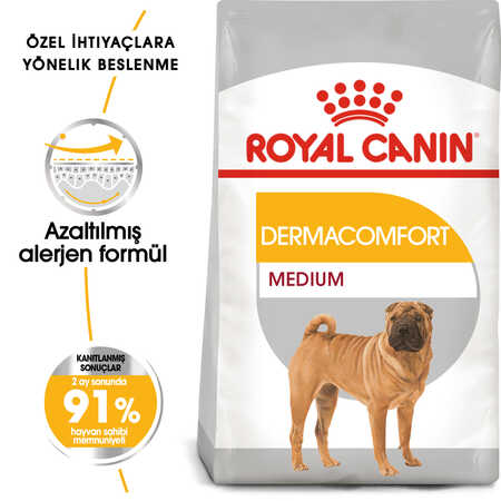 Royal Canin Dermacomfort Medium Hassas Derili Orta Irk Köpek Maması 12kg - Thumbnail