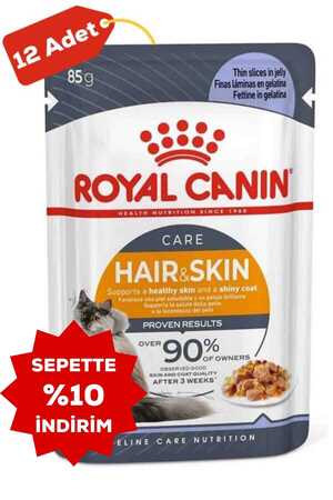 Royal Canin Hair & Skin Jöleli Kedi Konservesi 12x85gr 12li - Thumbnail