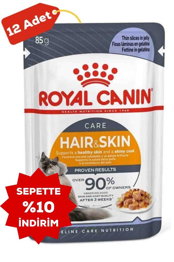 Royal Canin Hair & Skin Jöleli Kedi Konservesi 12x85gr 12li