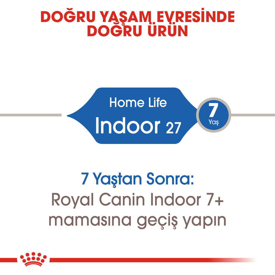 Royal Canin Indoor 27 Ev Kedileri için Yetişkin Kedi Maması 2kg