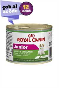 ROYAL CANIN - Royal Canin Junior Mini Küçük Irk Yavru Köpek Konservesi 12x195gr (12li)