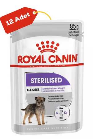 Royal Canin Kısırlaştırılmış Köpek Konservesi 12X85Gr (12Li)