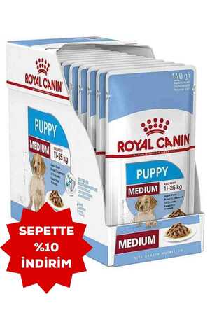 Royal Canin Orta Irk Yavru Köpek Konservesi 10x140gr - Thumbnail