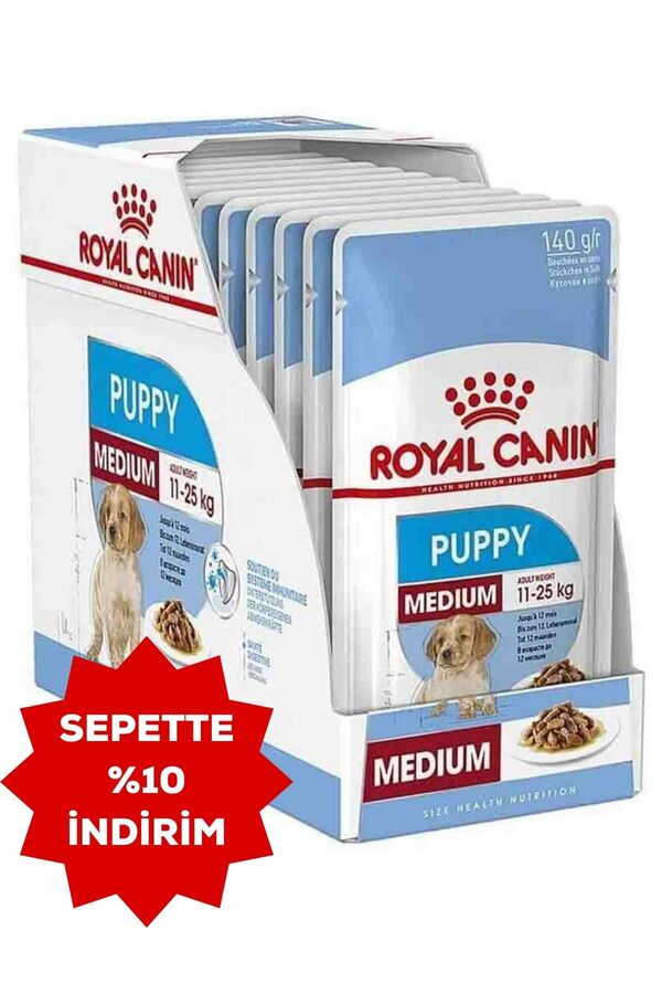 Royal Canin Orta Irk Yavru Köpek Konservesi 10x140gr